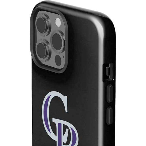 MLB Colorado Rockies - Solid Distressed iPhone 15 Pro Max Impact Case